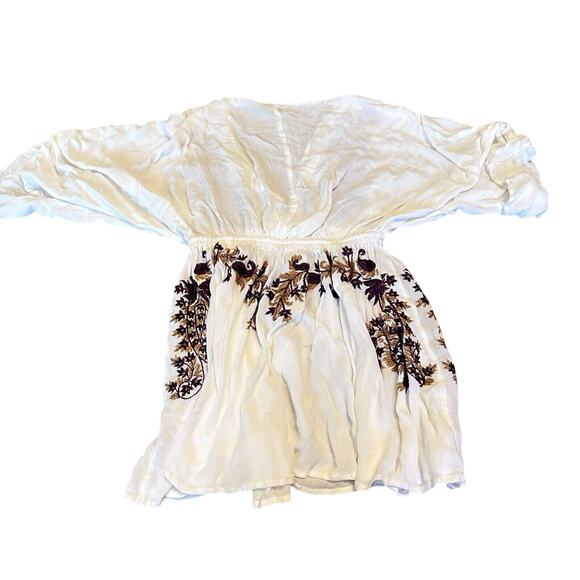 Free People Embroidered Kimono babydoll Dress Size XS Blogger Favorite Boho - Picture 4 of 9